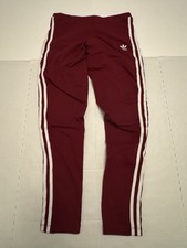 PreOwned Good Last Photo Adidas Originals Leggings Embroidered Maroon Women Sz M