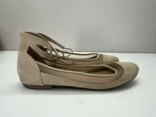 Christian Sirano for Payless Womens Shoes Size 9 Tan Flats Ankle Buckle