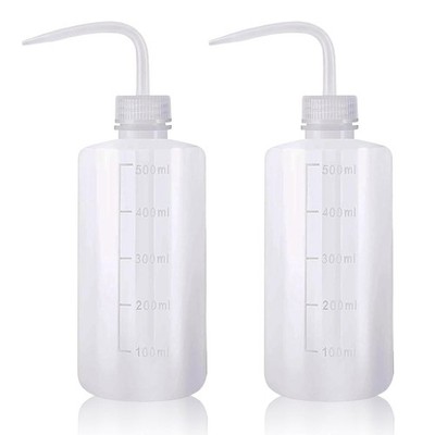 2 Pack 500ml Squeeze Bottles for Cleaning Watering and Lab Use