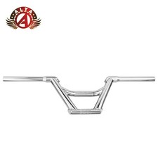 ALTA BMX Freestyle Handlebar Chrome 22.2mm Reinforced Dual Top Tube 7.5” Rise.