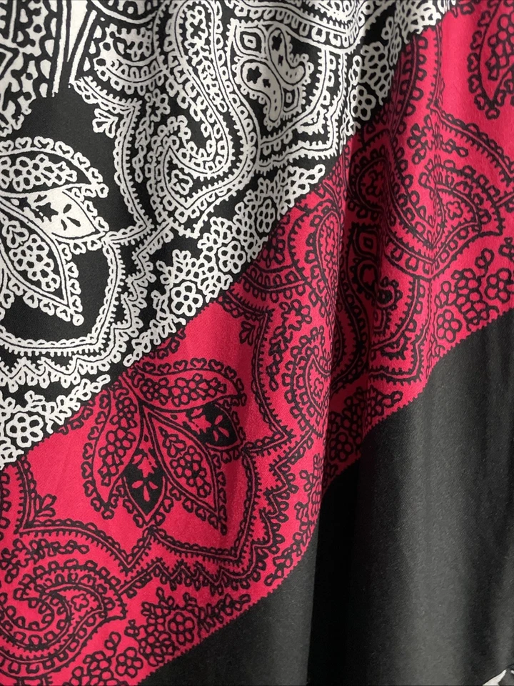 Apt. 9睡衣大号花卉印花粉色黑色白色睡衣女式L柔软 — 第 3/4 张图片