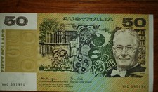 1979 $50 Paper knight / Stone Banknote EF Very Clean 