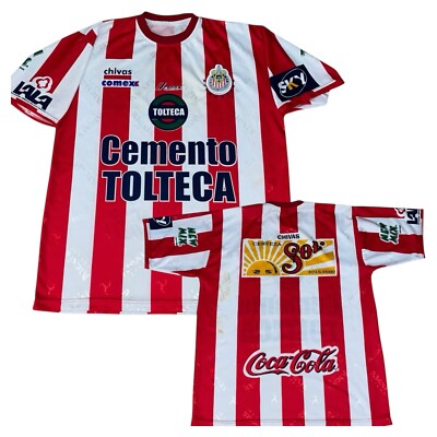 Vintage Chivas Guadalajara Soccer Jersey XL 23.5x30 Sol Beer Vintage Chivas Guadalajara Soccer Jersey XL 23.5x30 Sol Beer