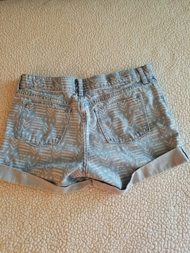Pantalones cortos de mezclilla estampados para niñas, talla 16, azul marino antiguo - Imagen 4 de 6