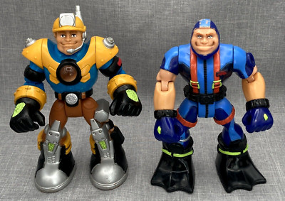 Fisher Price Rescue Heroes 6'' Action Figures Jack Hammer Power Max & Gil Gripper