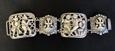 BRACCIALE VINTAGE RINASCIMENTALE REVIVAL CINI ARGENTO STERLING DANZA E MUSICA