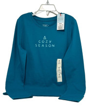 Cat & Jack T-shirt "Cozy Season" Long Sleeves -Teal- M (8)