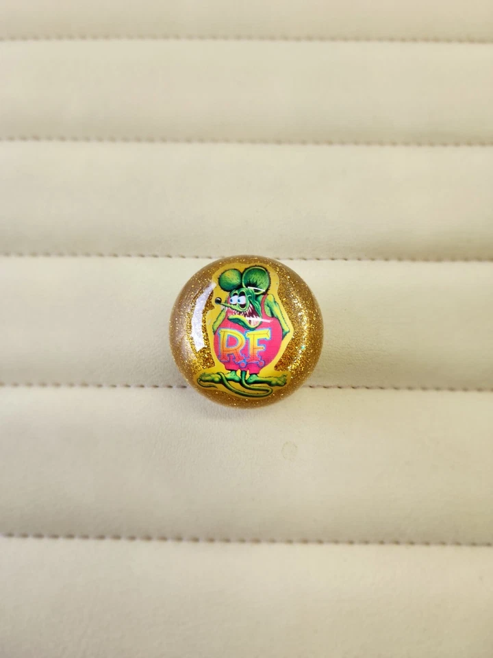 Shift Knob Manual Rat Fink Custom Glitter Shift Knob Hot Rod, Rat Rod, Mooneyes - Image 2 of 4