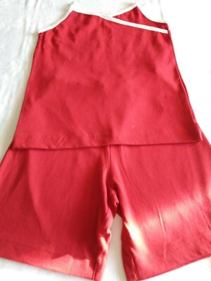 Keep-Away- Shorts plus Träger-Top- Rot- Größe 104-Sonderangebot- Neu-