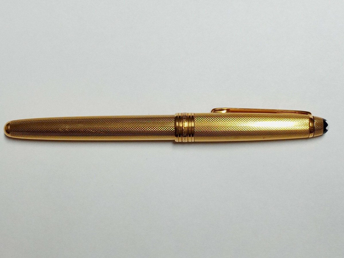 Montblanc Meisterstuck Gold Barley Fountain Pen -Gold Nib 4810 | eBay