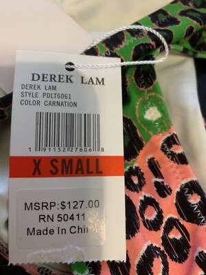 NWT DEREK LAM 10 Crosby bikini bottom XS U-wire leopard design | eBay
