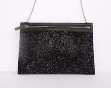 Brand New Swarovski Bag Glamorous Black Glam Rock Crystal Calfskin Leather Sale