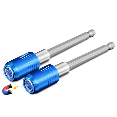 2-Piece Magnetic Quick Change Impact Bit Holder, 4-Inch Drill Bit Extension