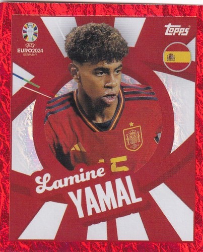 Topps Euro 2024 Sticker Swiss Edition Esp Ptw Lamine Yamal Player Watch Holo