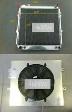 Aluminum Radiator + Shroud + Fan for TOYOTA PICKUP 4RUNNER 3.0 V6 3VZ-FE 88-95