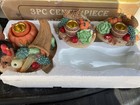 THANKSGIVING DAY 3 PIECE CENTERPIECE HARVEST CANDLE SET BUT NO CANDLES