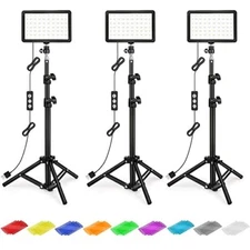 Photography Lighting Kit Dimmable 5600K USB Led Video Studio Streaming Lights wi