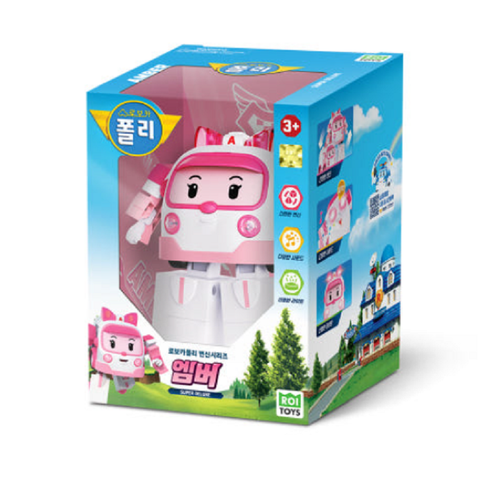 Robocar Poli Transformer Robot Super Deluxe 7 Inch Poli Roy Amber Helly - Picture 7 of 12