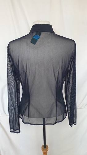 New, with tags,Ladies Vintage Shirt, St Michael, Black, UK 14, EU 42, 2381 - Picture 3 of 6