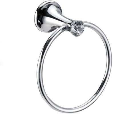 Diamant Handtuchring Silber Zinklegierung Diamant Toilettenhandtuchhalter verchromt