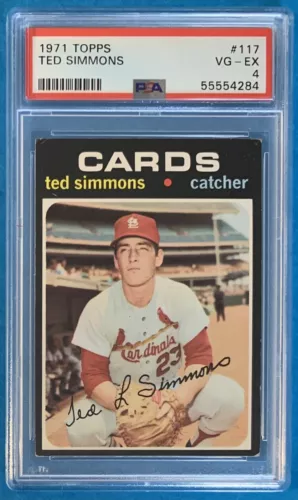 1971 Topps #117 Ted Simmons PSA 4 Rookie HOF RC St. Louis Cardinals