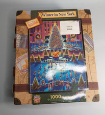 Rockefeller Center Christmas Puzzle Masterpieces 1000 Pieces Suitcase Box NEW