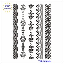 Lace Stripes Tattoo Chian Mandala Butterfly Flower Body Temporary Tattoo