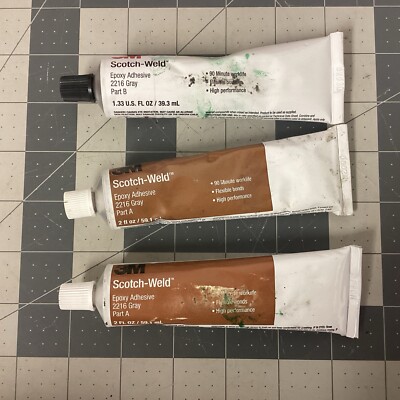3-M Scotch-Weld Two Part Epoxy Adhesive 2216 (Lot Of 3)(LQS21Z)