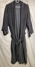 Vntg Pierre Cardin Short Sleeve House Casual Shiny Robe Men's Gray USA