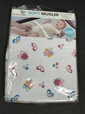 Summer Infant Soft Muslin Changing Pad Cover White Owl Butterfly New in Package
