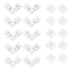 20 Pcs 4Pin LED Light Strip Solderless Connector for LED Strip Light Connection