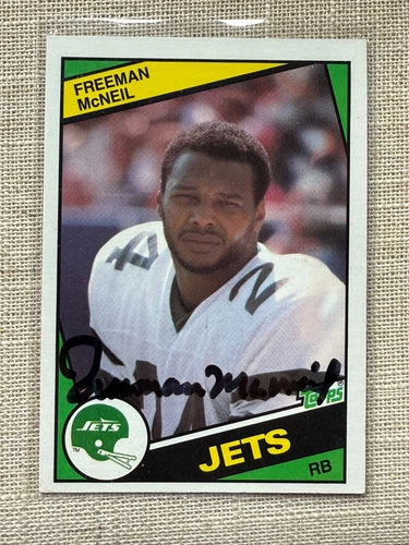 1984 Topps Freeman McNeil SIGNED Autographed Auto NY Jets card