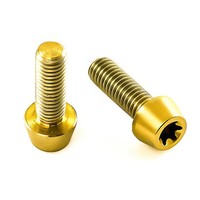 Titan Schraube M6 X 20Mm - Torx T25 Konischer Kopf - Gold Nitriert