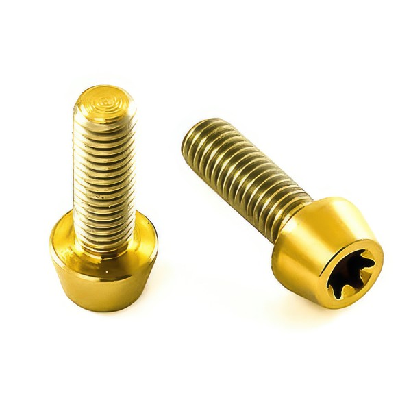 Titan Schraube M6 X 20Mm - Torx T25 Konischer Kopf - Gold Nitriert-image