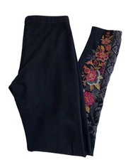 Johnny Was Los Angeles Embroidered leggings Size Small  Small Issue READ 