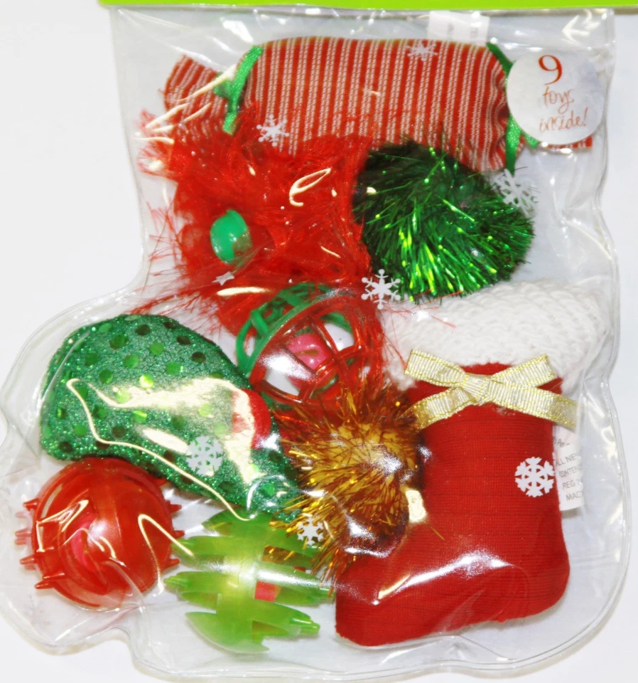 Toys for Cats Holiday Gift Stocking 9 Pcs. Sergeant's Crazy Paws Ball Catnip toy - Image 2 of 2