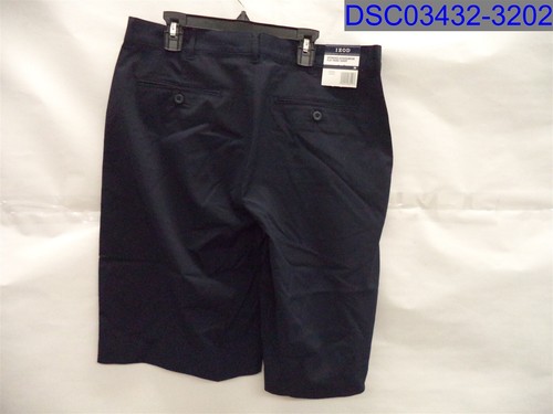 IZOD Boy's, Navy Blue, Flat Front, Schoolwear Shorts, Waist=34", Inseam=11.5 - Picture 2 of 4
