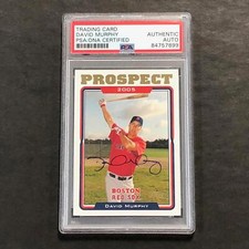 2005 Topps #UH109 David Murphy Signed Card AUTO PSA Slabbed Red Sox