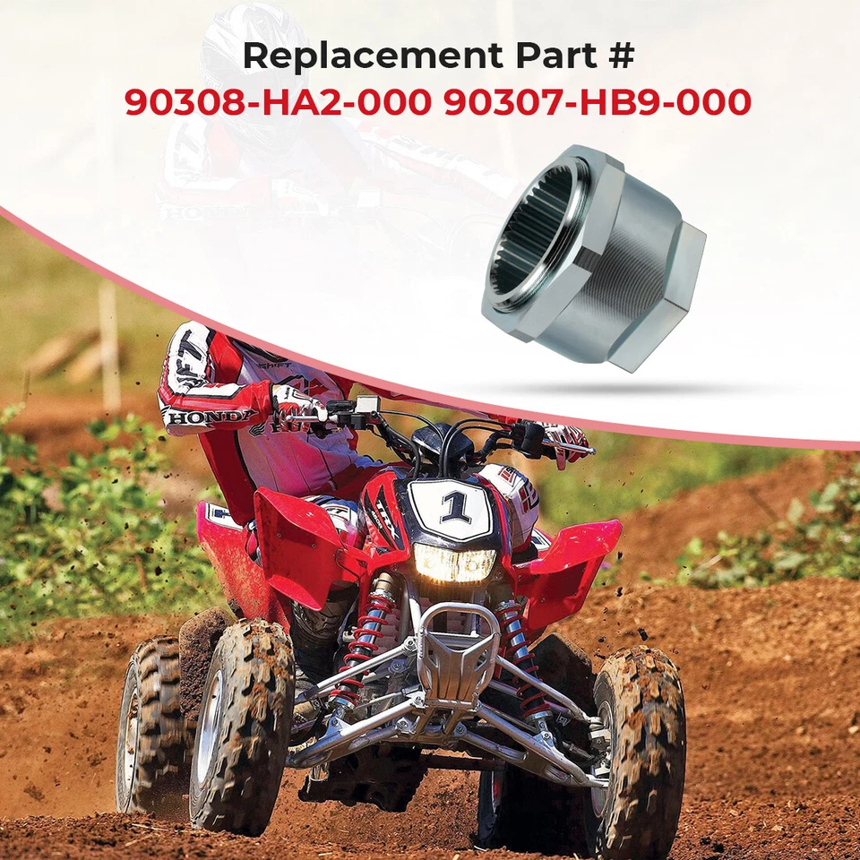 Conjunto de clip de perno de tuerca de bloqueo de eje para Honda ATC250R ATC350X 1985-1986 Foto 3 de 4