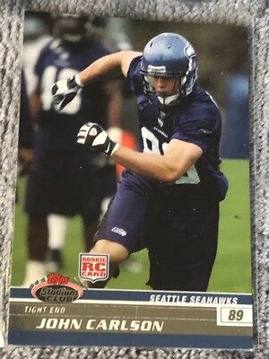 2008 Stadium Club Football Card #135 John Carlson Rookie/1799