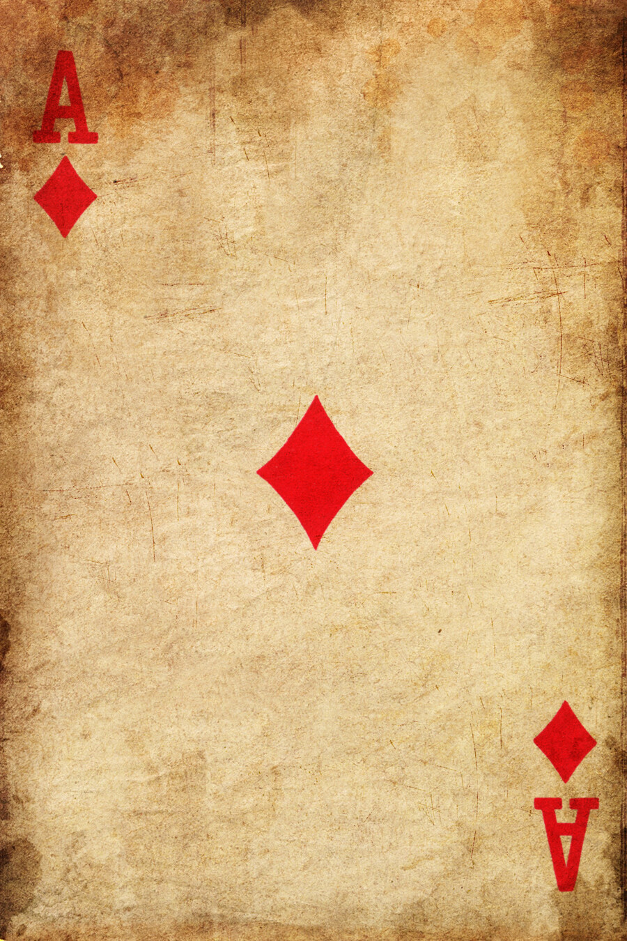 Playing Card Poster - Ace of Diamonds #4 Canvas Art Poster 16