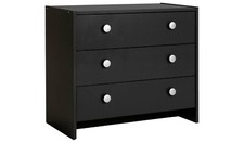 Seville 3 Drawer Chest Anthracite Storage Organiser Bedroom Furniture