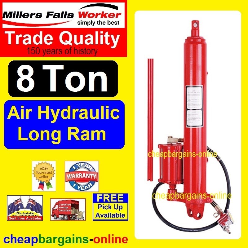 8 TON AIR HYDRAULIC LONG RAM ENGINE CRANE REPLACEMENT RAM JACK HOIST