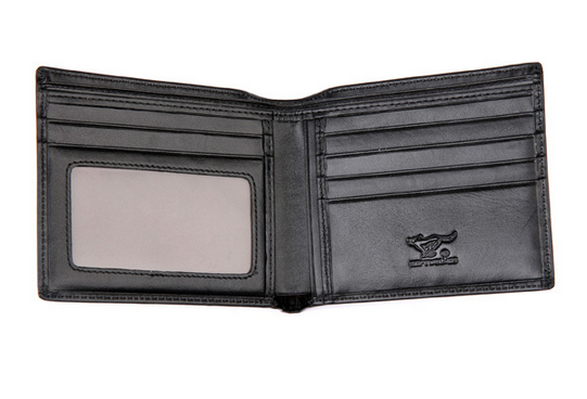 Septwolves men women cow leather wallet purse card bag bifold