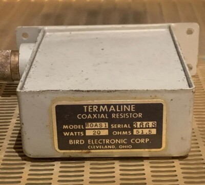 その他 Bird Termaline Coaxial Resistor Bird Termaline Coaxial Load Resistor Model 80AS1 | eBay