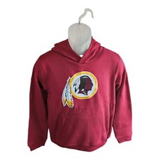 Washington Redskins Hoodie Youth Medium Red Fleece Sweatshirt Fanatics