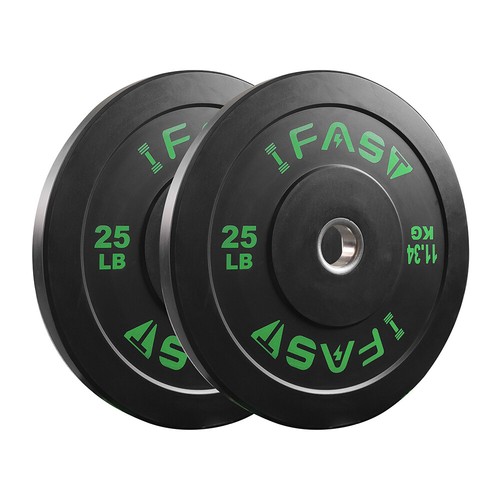 IFAST Olympic Weight Plates Set Rubber Bumper 2" Pair 10lb/25lb/35lb/45lb/55lb - Picture 14 of 67
