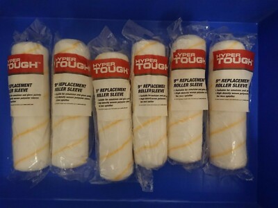 Neu 6 x Hyper Tough 9'' Lackier Ersatz Roller Hülse für Emulsion und Glanz