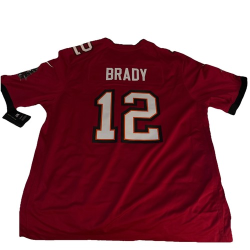 Maglia Tom Brady #12 TAMPA BAY BUCCANEERS Super Bowl LV Patch Uomo XL Cucita - Foto 2 di 7