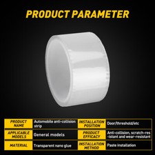 10FT Car Door Bumper Edge Guard Protector Film Anti-Scratch Sticker Transparent